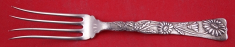 Baked Potato Fork w/ daisy motif  slight splayed tines 7